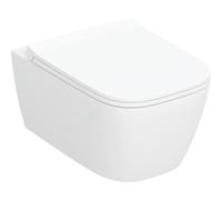 Geberit Smyle Square cuvette wc avec abattant à descente lente suspendue sans bride avec vortex blanc brillant 503.171.00.1