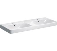 Geberit Smyle Square lavabo 120x48 cm rectangulaire classique-de meuble-encastrée-double blanc brillant 500.223.01.1