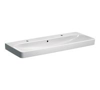 Geberit Smyle Square lavabo 2 trous de robinet avec trop-plein 120x48x16.5cm blanc 500.253.01.1