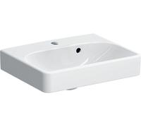 Geberit Lave-mains Smyle Square 500222011, avec trou robinetterie et trop-plein, blanc 45x36 cm