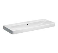 Geberit Smyle Square lavabo 500225018 blanc KeraTect, 120x48cm, sans trou pour robinetterie, avec trop-plein