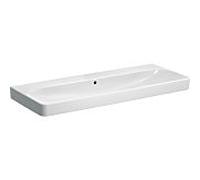 Geberit Smyle Square lavabo 500225018 blanc KeraTect, 120x48cm, sans trou pour robinetterie, avec trop-plein
