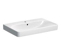 Geberit Smyle Square lavabo 500249018 blanc KeraTect, 75x48cm, avec trou pour robinetterie et trop-plein