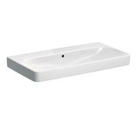 Geberit Lavabo Smyle Square 500250011 blanc 90x48 cm sans trou pour robinetterie avec trop-plein