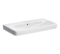 Geberit Smyle Square lavabo 500250018 blanc KeraTect, 90x48cm, sans trou pour robinetterie, avec trop-plein