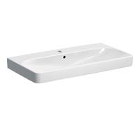 Geberit Smyle Square lavabo 500251018 blanc KeraTect, 90x48cm, avec trou pour robinetterie et trop-plein