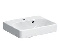 Geberit Smyle Square lave-mains 500222011 blanc, 45x36cm, avec trou pour robinetterie et trop-plein