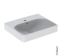 Geberit Smyle Square lave-mains 500256018 blanc KeraTect, 50x41cm, avec trou pour robinetterie et trop-plein