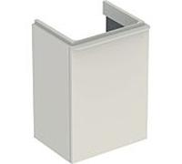 Geberit Smyle Square - Unterschrank für Handwaschbecken mit 1 Tür links 442x617x356mm sandgrau