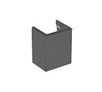 Geberit Smyle Square, meuble sous-lavabo, 500364, 492x617x406mm, avec 1 porte, ouverture à gauche, 500.364.JK.1, Couleur: Lave / laqué mat