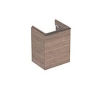 Geberit Smyle Square, meuble sous-lavabo, 500364, 492x617x406mm, avec 1 porte, ouverture à gauche, 500.364.JR.1, Couleur: Structure en bois de noyer hickory / mélamine
