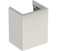 Geberit Smyle Square, meuble sous-lavabo, 500364, 492x617x406mm, avec 1 porte, ouverture à gauche, 500364JL1, Couleur: Laque brillante gris sable - CM