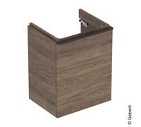 Geberit Smyle Square lave-mains meuble bas 500363JR1 49,2x61,7x40,6cm, 1 porte à droite, structure en bois noyer hickory