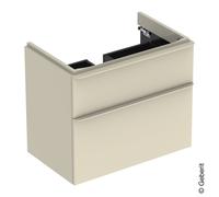 Geberit Smyle Square armoire sous lavabo, 500353, 734x617x470mm, avec 2 tiroirs, 500.353.JL.1, Couleur: Laque brillante gris sable
