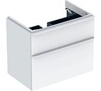 Geberit Smyle Square meuble sous-vasque 500353001 73,4x61,7x47cm, blanc brillant, 2 tiroirs