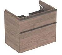 Geberit Meuble sous lavabo Smyle Square 500.353.JR.1 73,4 x 61,7 x 47 cm 2 tiroirs Noyer hickory