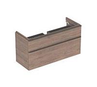 Geberit Smyle Square armoire sous lavabo, 1184x617x470mm, avec 2 tiroirs, 500355JR1, Couleur: Structure en bois de noyer hickory / mélamine - CM
