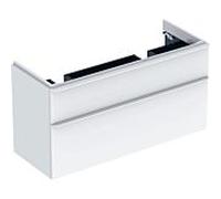 Geberit Smyle Square meuble sous-vasque double 500356001 118,4x61,7x47cm, 2 tiroirs, blanc brillant
