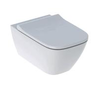 Geberit Smyle Square WC mural match4 500683002 fermé, sans bord, avec siège WC blanc