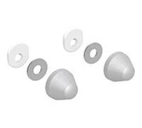 Geberit Ensemble caches supérieurs 217713461 chrome mat plastique blanc lot de 2 pièces