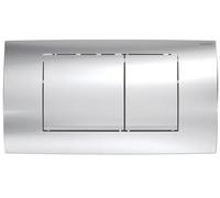 Geberit Twinline bouton de chasse d'eau pour WC chrome brillant-chrome mat 115.899.KH.1
