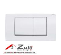 Geberit Twinline30, plaque de commande à double bouton, blanc/chrome/blanc