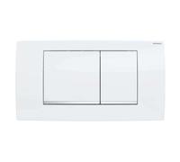 Geberit Twinline30 Plaque de commande 115899KJ1 plaque blanche, bandes design chromé brillant