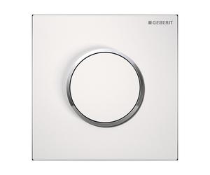 Geberit Typ 10 bouton de chasse d'eau pour urinoir chrome brillant-blanc 116.015.KJ.1