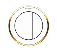 Geberit Typ 10 bouton de chasse d'eau pour WC blanc-doré 116.055.KK.1