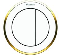 Geberit Typ 10 bouton de chasse d'eau pour WC blanc-doré 116.056.KK.1