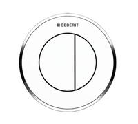 Geberit Typ 10 bouton de chasse d'eau pour WC chrome brillant-blanc 116.055.KJ.1