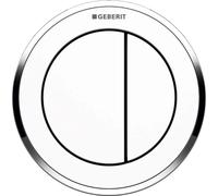 Geberit Typ 10 bouton de chasse d'eau pour WC chrome brillant-blanc 116.056.KJ.1