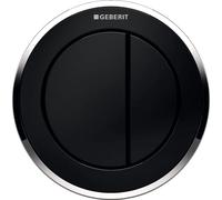 Geberit Typ 10 bouton de chasse d'eau pour WC chrome brillant-noir 116.057.KM.1
