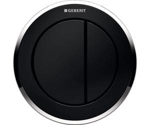 Geberit Typ 10 bouton de chasse d'eau pour WC chrome brillant-noir 116.057.KM.1