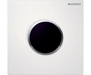 Geberit type 10 plaque de commande pour urinoir - 230V - bouton rond - blanc/brillant chrome 116.025.KJ.1