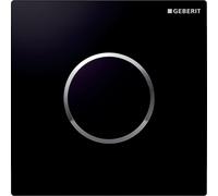Geberit type 10 plaque de commande pour urinoir - 230V - bouton rond - noir/chrome brillant 116.025.KM.1