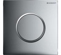 Geberit type 10 plaque de commande pour urinoir - pneumatique - bouton rond - chrome brillant/chrome mat 116.015.KH.1