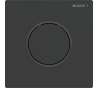 Geberit type 10 plaque de commande pour urinoir - pneumatique - bouton rond - noir mat/noir/easy-to-cl 116.015.16.1