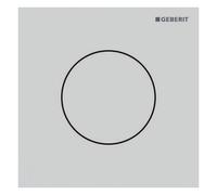 Geberit type 40, commande pour urinoir, avec déclenchement pneumatique du rinçage, plaques de déclenchement, round, acier inox, 116014JT1, Couleur: Blanc mat - CM