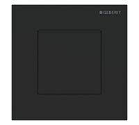 Geberit type 40, commande pour urinoir, avec déclenchement pneumatique du rinçage, plaques de déclenchement, square, acier inox, 116.217.14.1, Couleur: Noir Mat