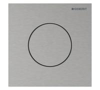 Geberit type 40, commande pour urinoir, avec déclenchement pneumatique du rinçage, plaques de déclenchement, round, acier inox, 116014FW1, Couleur: acier inoxydable brossé - CM