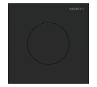 Geberit type 40, commande pour urinoir, avec déclenchement pneumatique du rinçage, plaques de déclenchement, round, acier inox, 116.014.14.1, Couleur: Noir Mat
