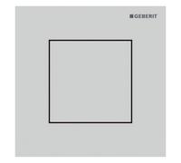 Geberit type 40, commande pour urinoir, avec déclenchement pneumatique du rinçage, plaques de déclenchement, square, acier inox, 116.217.JT.1, Couleur: Blanc mat