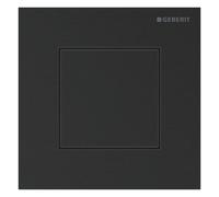 Geberit type 40, commande pour urinoir, avec déclenchement pneumatique du rinçage, plaques de déclenchement, square, acier inox, 116217QD1, Couleur: Chrome noir brossé - CM
