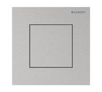 Commande d'urinoir type 40 Geberit 116217FW1 pneumatique, Square , brossé, revêtement facile à nettoyer