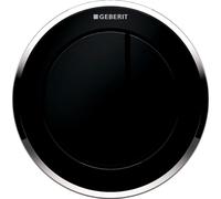 Geberit Type10 2 boutons poussoirs pneumatiques encastrés chrome noir 116.056.km.1