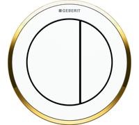 Geberit Type10 2 boutons poussoirs pneumatiques encastrés or blanc 116.056.KK.1