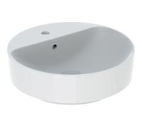 Geberit Vasque à poser VariForm 500769012 – Ø45 cm, trou robinetterie, trop-plein, blanc