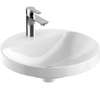 Geberit Lavabo à encastrer VariForm 500705012 48cm avec trou pour robinetterie trop-plein rond blanc