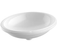Geberit Variform lavabo sous plan ovale sans trou pour robinet sans trop-plein 56x46x18.1cm blanc 500754012 500.754.01.2